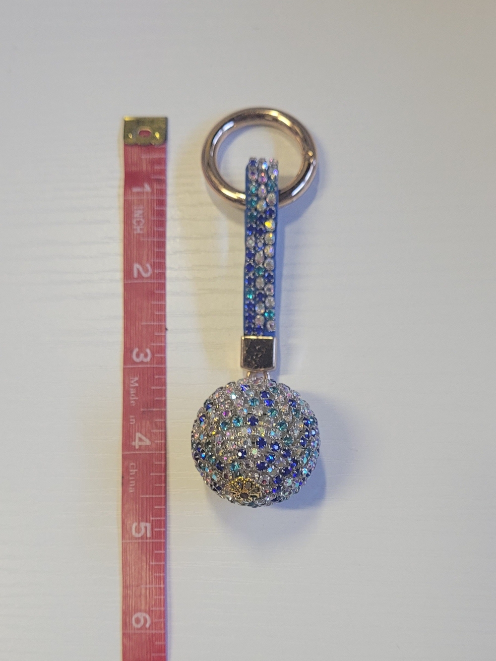 Beautiful multicolored Crystal-Encrusted Keychain Charm